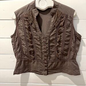 Y2K VINTAGE-STYLE LACE BLOUSE – TANGO MANGO – SIZE L